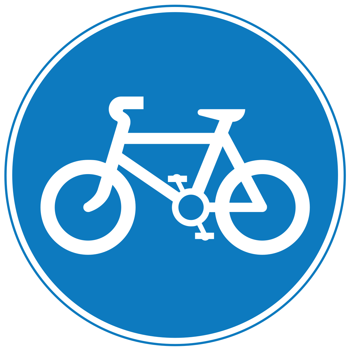 Route to be used by pedal cycles only
